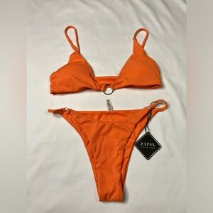 Zaful Orange Bikini NWT Large